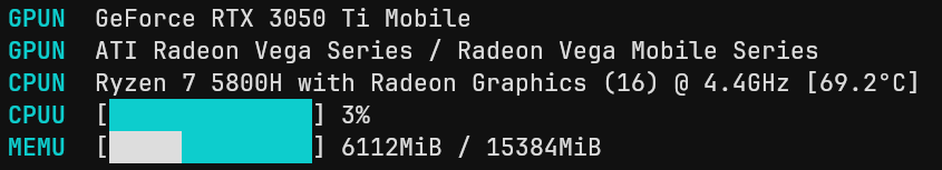 ryzen 5800H + RTX 3050 Ti mobile